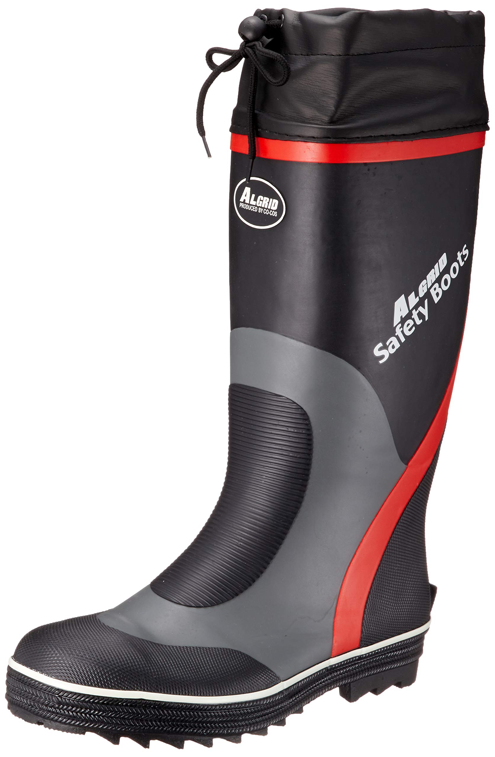 Сапоги Rain ALGRID safety со стальным подноском, защищающим от прокола, 4L [Kokos Nobuoka], сапоги, подошва, защита, подносок, мужские, черные, S/M/L, (29 см) чёрный